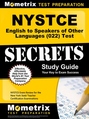 cover image of NYSTCE English to Speakers of Other Languages (022) Test Secrets Study Guide